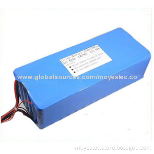 12V 60Ah rechargeable Li-ion 18650 battery pack for electric golf trolleys
